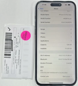 Apple iPhone 14 Pro Max , 128GB - AT&T ONLY- TW-67 - Picture 1 of 2