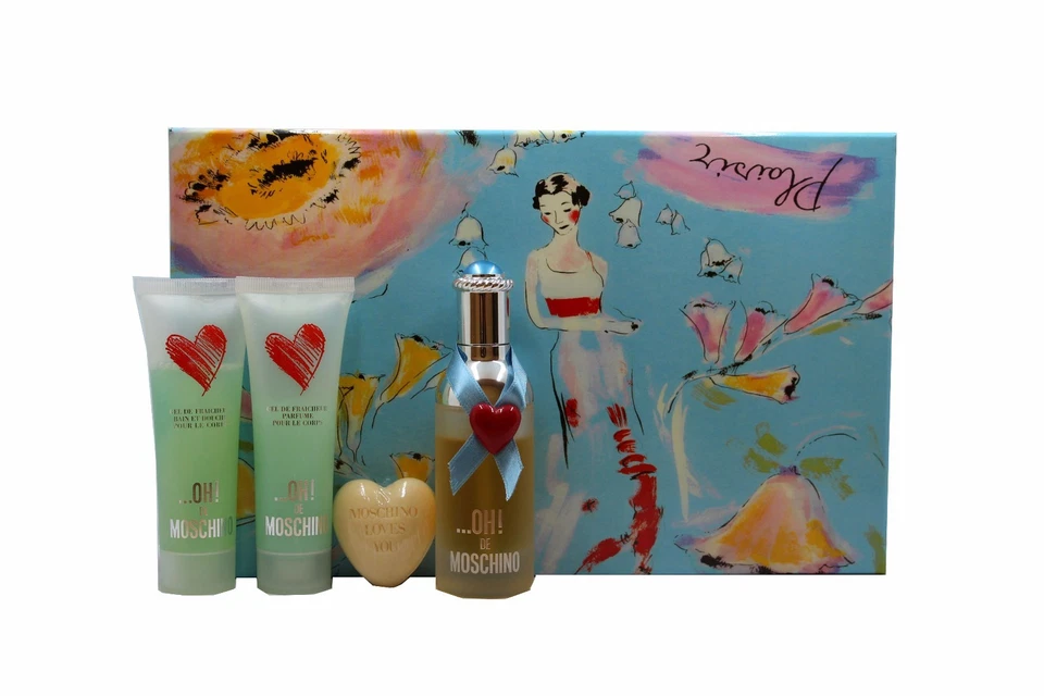 OH DE MOSCHINO SET DE REGALO DE 4 PIEZAS CON EAU DE TOILETTE SPRAY 45 ML/1,5 OZ. (D) Foto 1 de 2
