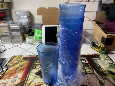 Vasos de plástico azul para restaurante Pepsi Cola 20 OZ azul Carlisle nuevos (6) Foto 1 de 4