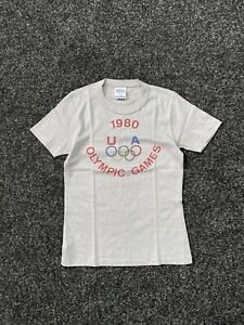 🚨Levi's 1980 Olympics T-Shirt Women's S-Xs USA Vintage Crew Neck  rare archive