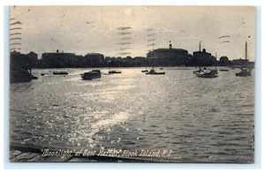 Moonlight at East Harbor Block Island Rhode Island R.I. Rotograph Postcard D6 - Picture 1 of 2