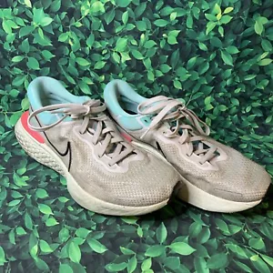 Nike ZoomX Invincible Run Running Shoes Mens size 12 Flyknit Grey Turquoise Pink - Picture 1 of 11