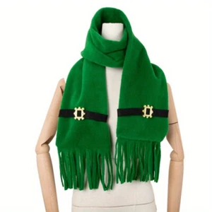 Cosplay St. Patrick's Day Leprechaun Long Scarf Windproof Warm Tassel Props - Picture 1 of 5