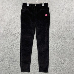 SO Leggings Girls 16 Black Velvet 2 Back Pockets Belt Loops Adjustable Waist NWT - Picture 1 of 12
