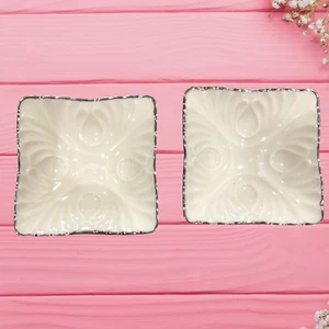 Lenox Sahneschalen Vintage - Mehrzweck Teller Kollektion 2er Set quadratisch - Bild 1 von 6