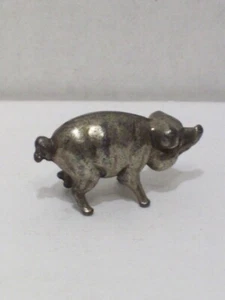 Cracker Jack Metal Cerdo Premio Vintage Cerdo Dije Cerdo Gumball Juguete Años 20 1930 Antiguo - Imagen 1 de 7
