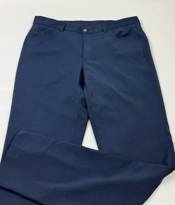 Pantalón Jack Victor Sage mezcla de lana azul liso talla 33 #264 Foto 1 de 4