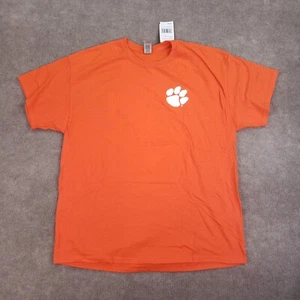 Clemson University Tigers Shirt Men XL Orange Crew Neck NCAA Short Sleeve Casual - Picture 1 of 10