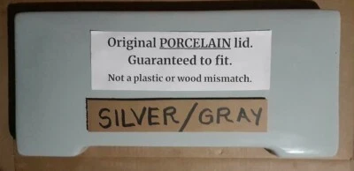 ¡TAPA INFERIOR GRIS PLATA! Tapa sin mangas de inodoro American Standard F4033 20,25 x 9,25 Foto 1 de 3