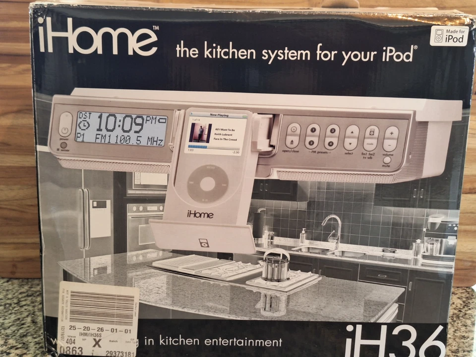 iHome iH36 Under Cabinet Kitchen System For iPod