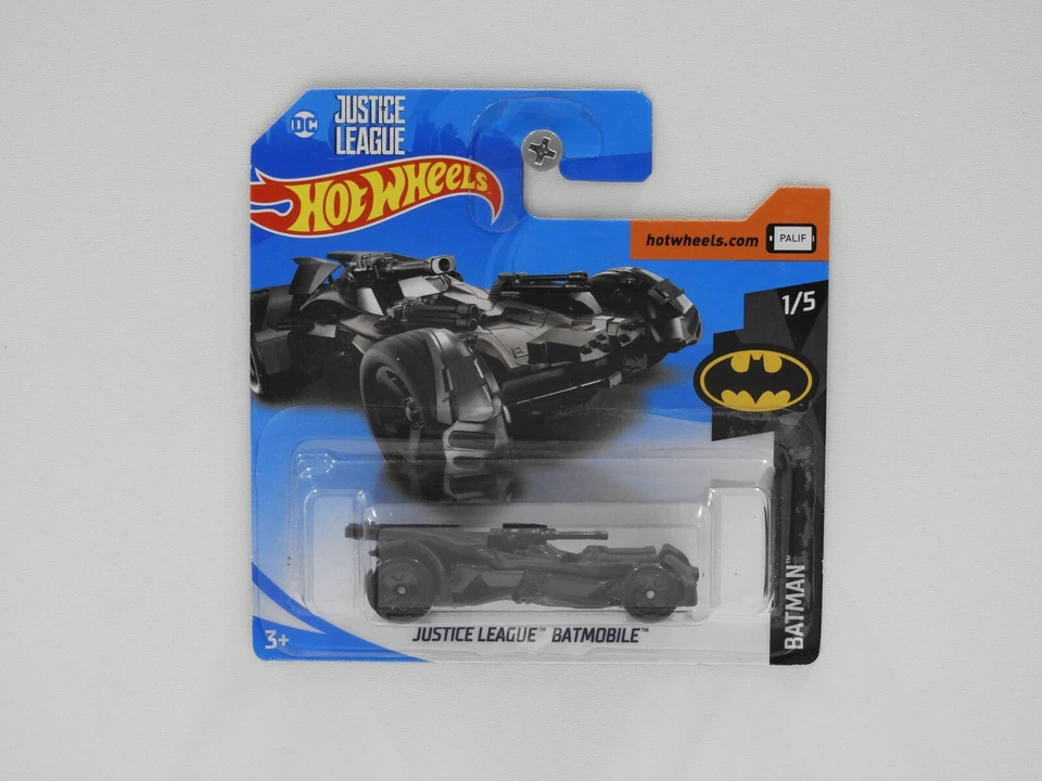 1:64 Justice League Batmobile - Hot Wheels Short Card "Batman" Hot Wheels FJV39 - image 1 of 1