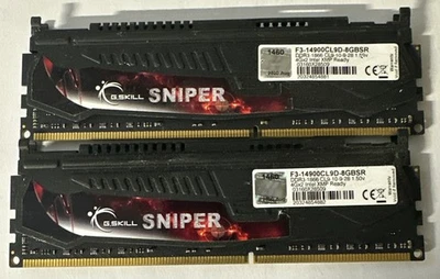 8GB G Skill Sniper 2 x 4GB PC3-14900 DDR3 DIMM F3-14900CL9-4GBSR - Image 1 of 2