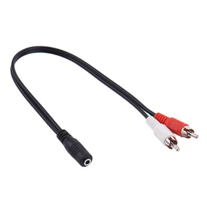 Cable Adaptador Audio Jack 3.5mm Hembra a 2 RCA Macho TV 40cm REF717 - Imagen 1 de 4