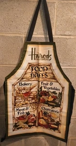 Harrods London PVC Coated Apron Iconic Food Halls Design Collectors Kitchen Gift - Picture 1 of 3