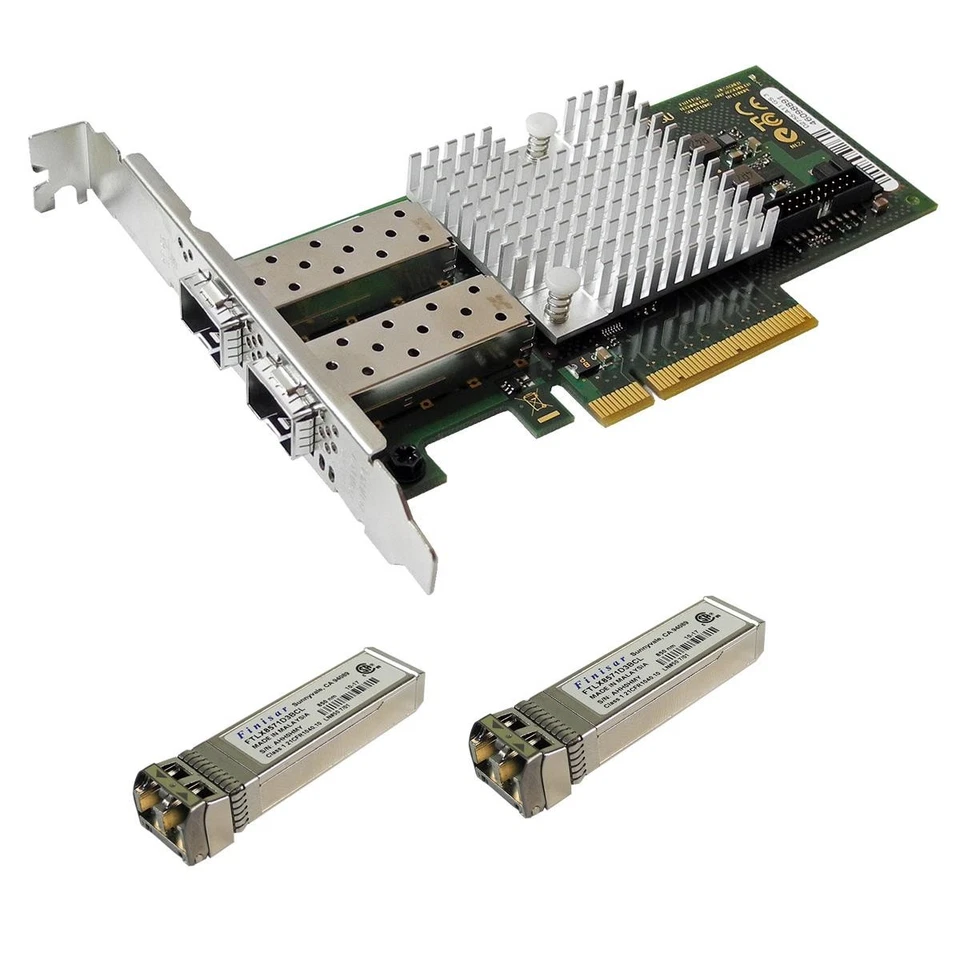 Scheda di rete Fujitsu 2 porte 10 Gb PCIe x8 D2755-A11 GS1 GS2 GS3 2x SFP+ FP - Immagine 1 di 3