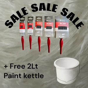 Juego de 5 pinceles de pintura fina cerdas sintéticas suaves pintura para el hogar decoración hágalo usted mismo - Imagen 1 de 8