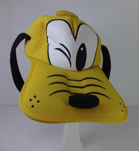 Vintage DISNEY Pluto Hat Cap Original Floppy Ear One Size Fits All Unisex 1990s - Foto 1 di 9