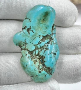 AAA Quality Turquoise Gemstone Lose For Jewelry W-48 Ct 44/27/8 MM Dainty Stone - Picture 1 of 5