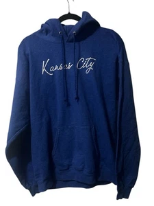 Chaqueta con capucha azul Kansas City para hombre talla grande?  (1065) - Imagen 1 de 4