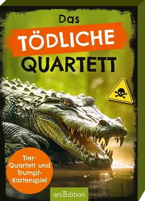 ARSEDITION GMBH Das tödliche Quartett | Julia Buck | Tier-Quartett und Trumpf-Kartenspiel | 2025