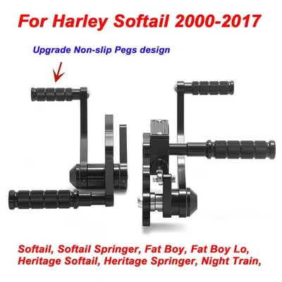 Softail 2000-2017 actualización controles delanteros estriberas Heritage FLSTC FLSTF FXSTS Foto 1 de 4