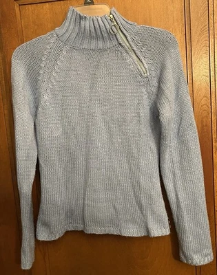 Suéter Energie Vintage Juniors Grande Azul Tejido Cremallera Pullover Grunge Años 90 Y2K Foto 1 de 3