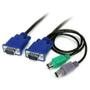 StarTech.com 3-in-1 Ultra Thin PS/2 KVM Cable - Keyboard / video / mouse (KVM) c - Afbeelding 1 van 4