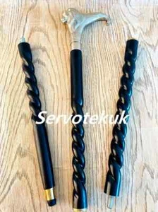 Handcrafted Lion Handle with Wooden Rope Style Walking Stick\ Great for Hiking - Picture 1 of 5