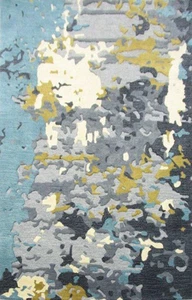 5x8 Rizzy Rugs Gray Abstract Painted Splotched Area Rug MO004B - Aprx 5' x 8' - Picture 1 of 3
