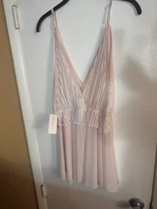 NWT FLORA NIKROOZ NIGHT GOWN babydoll SIZE M BRIDAL WEDDING LINGERY BEIGE $88 - Picture 1 of 9