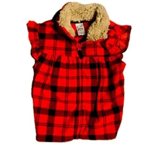 Cute Flannel Vest for Kids with Fleece Lining - Picture 1 of 3