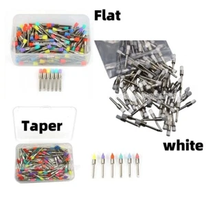 Dental Prophylaxis Prophy Mini Nylon Latch Flat/Taper Polishing Micro Brush - Picture 1 of 40
