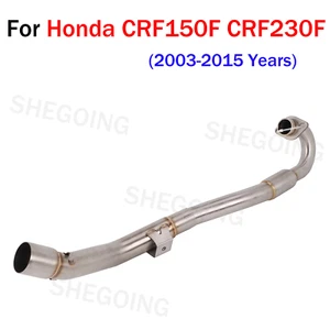 For Honda CRF150F CRF230F 2003-2016 Slip on Motorcycle Exhaust Front Pipe - Picture 1 of 4