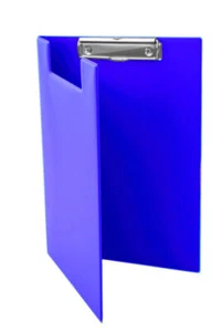 Carpeta de sujeción DIN A4, tablero de sujeción de cartera, plegable, GGM original, color: azul - Imagen 1 de 1