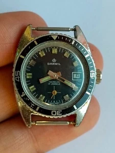 Vintage Diver DARWIL Incabloc 17 Jewels 7012 Ladies Watch - Picture 1 of 9