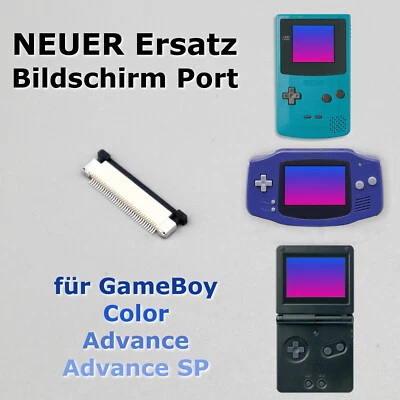 Flachbandkabel Display Port für Nintendo GameBoy Color Advance SP Bild Stecker - Bild 1 von 2