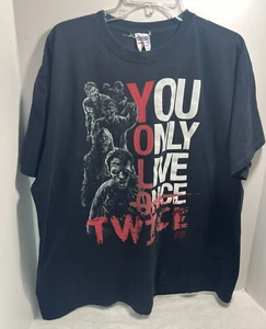 Jerzees The Walking Dead TV Show  Graphic T Shirt Size 2XL You Only Live Twice - Picture 1 of 5