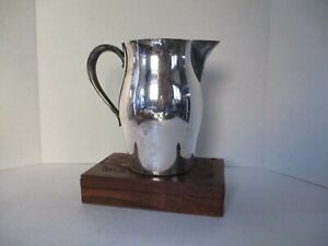 Paul Revere Reproduction Water Pitcher 7.5" Silver Plate Vintage Mid Century