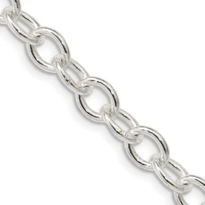 Sterling Silver 6.8mm Oval Cable Chain Necklace 24" 32.4g for Mom - Picture 1 of 4