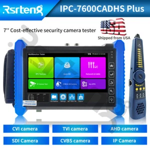 Rsrteng 7" 8K IPC-7600CADHS HDMI VGA POE HD CVI TVI SDI AHD CCTV Camera Tester - Picture 1 of 12