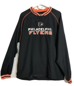 Face Off Apparel CCM Hockey Mens Windbreaker Pullover Philadelphia Flyers Size M - Picture 1 of 4