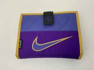 Vtg 90’s Trapper Keeper Nike Large Swoosh Mead Purple Color Block Binder 6”x7.5” - Picture 1 of 12