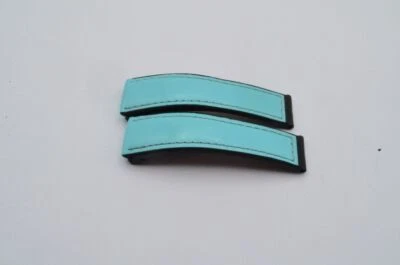 Corum Pelle Bracciale 19MM Per Donna Bubble Nuovo Chiusure Pieghevoli 19-16 Blu - Immagine 1 di 2