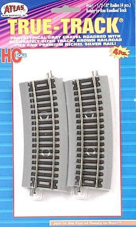 Atlas 461 HO Scale True Track 1/2 18" Radius (4 Pk) - Image 1 of 1