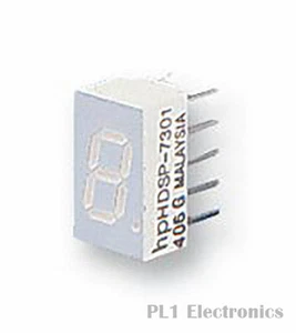 AVAGO TECHNOLOGIES HDSP-7801 7-Segment LED Display, 1, 7.6 mm, Green, Comm - Picture 1 of 1