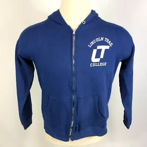 Vintage Distressed Paper Thin Hoody Sweatshirt Jacket Lincoln Trail Zip Hooded - Picture 1 of 7