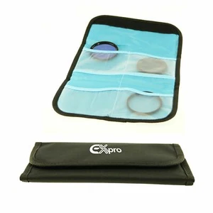 4 Pocket Bag Pouch Holder Storage Case for SLR DSLR Camera Lens Filters 62-82mm - Picture 1 of 1