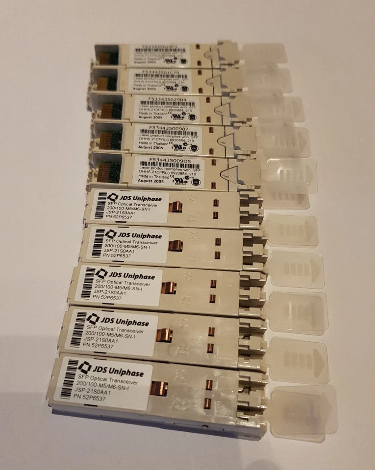30x JDS UNIPHASE 52P6537 2Gbit/s SFP 1000BASE-SX 850nm PN52P6537 Refurbished - Bild 1 von 1