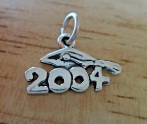 *SALE* Sterling Silver 2004 Charm with Graduation Cap college High school!! - Picture 1 of 3