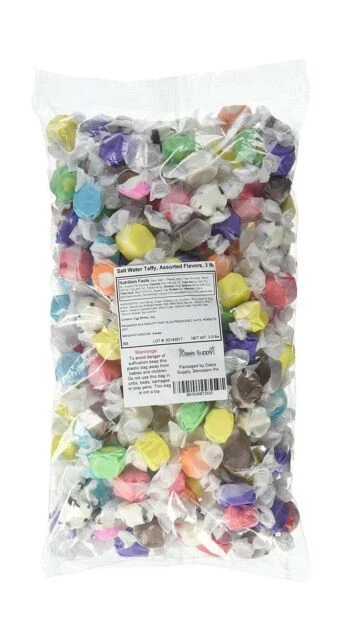 Sweets Salt Water Taffy Assorted Flavors - 3 Pound Bag